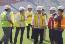 Menkeu Sri Mulyani Kunjungi Venue Asian Games di GBK