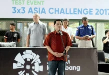 Erick Thohir Apresiasi Test Evet Perdana Basket 3x3 di Competition Venue GBK