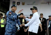 Kirab Obor Asian Games 2018 Tiba di Pulau Seribu Masjid, Lombok