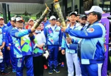 Pawai Obor Asian Para Games Disambut Meriah di Bumi Khatulistiwa Pontianak