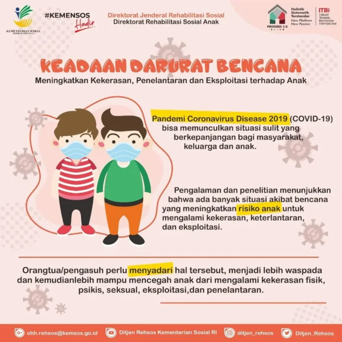 UNICEF dan Kemensos Keluarkan Pedoman Agar Anak Tidak Menjadi Korban Kekerasan Ditengan Pandemi Covid-19