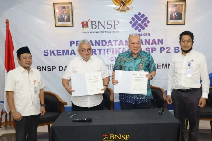 Kemnaker-BNSP Sepakati Standar Sertifkasi Pelatihan Kerja di BLK