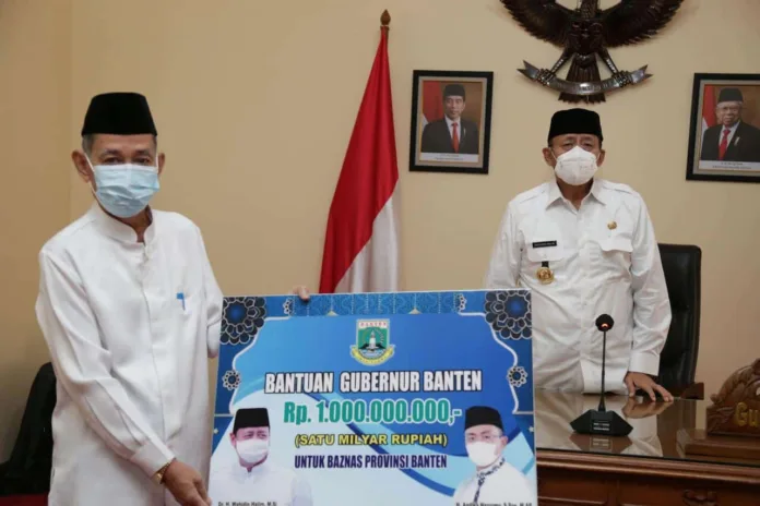 Gubernur Banten Serahkan Bantuan Hibah secara simbolis ke BAZNAs Provinsi Banten