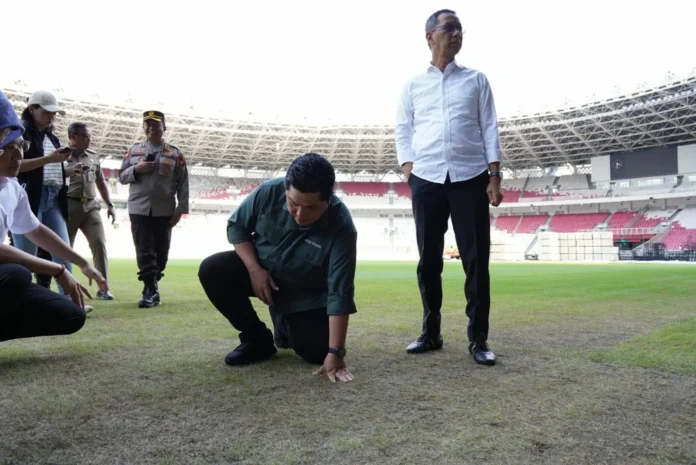 Erick Thohir: Kondisi Rumput Stadion Utama GBK Memprihatinkan