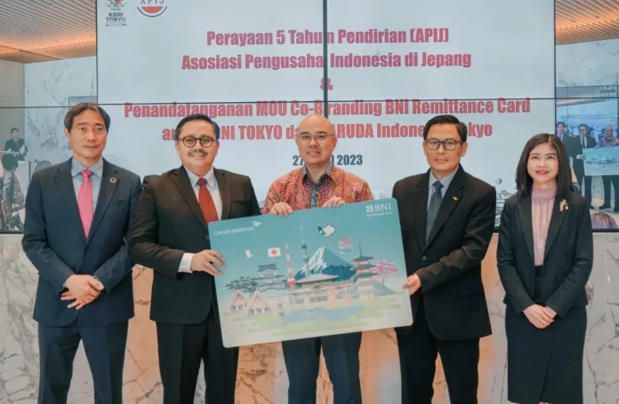 Layani Kebutuhan Remitansi WNI, BNI Tokyo Kerja Sama Co-Branding Remittance Card dengan Garuda Indonesia