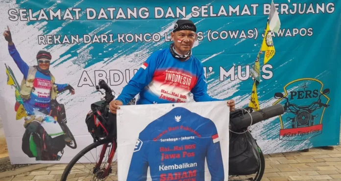 Abdul Muis Gowes Surabaya - Jakarta,Tuntut Tunjangan Dana Hari Tua Para Mantan Wartawan Jawa Pos