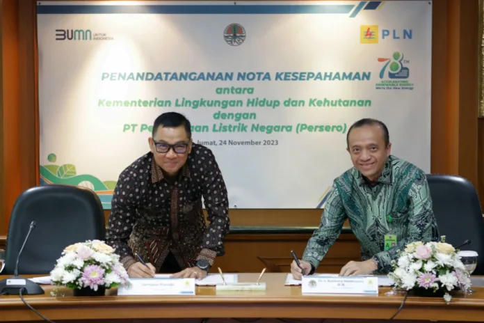 PLN–KLHK Teken MoU Kolaborasi Tingkatkan Penggunaan Energi Terbarukan