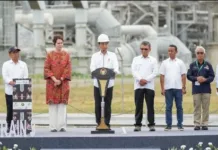 Presiden Resmikan Proyek Tangguh Train 3 dan Ground Breaking Proyek UCC, AKM dan Blue Amonia di Papua Barat