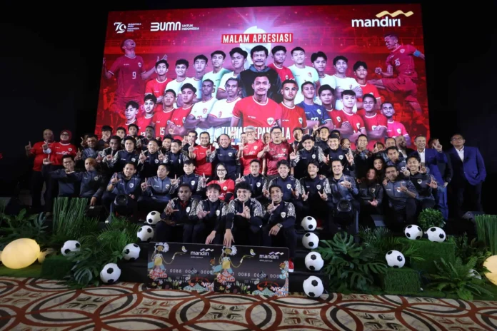 Apresiasi Prestasi Timnas U-19: Bank Mandiri Berikan Dana Pembinaan Rp.1 Miliar